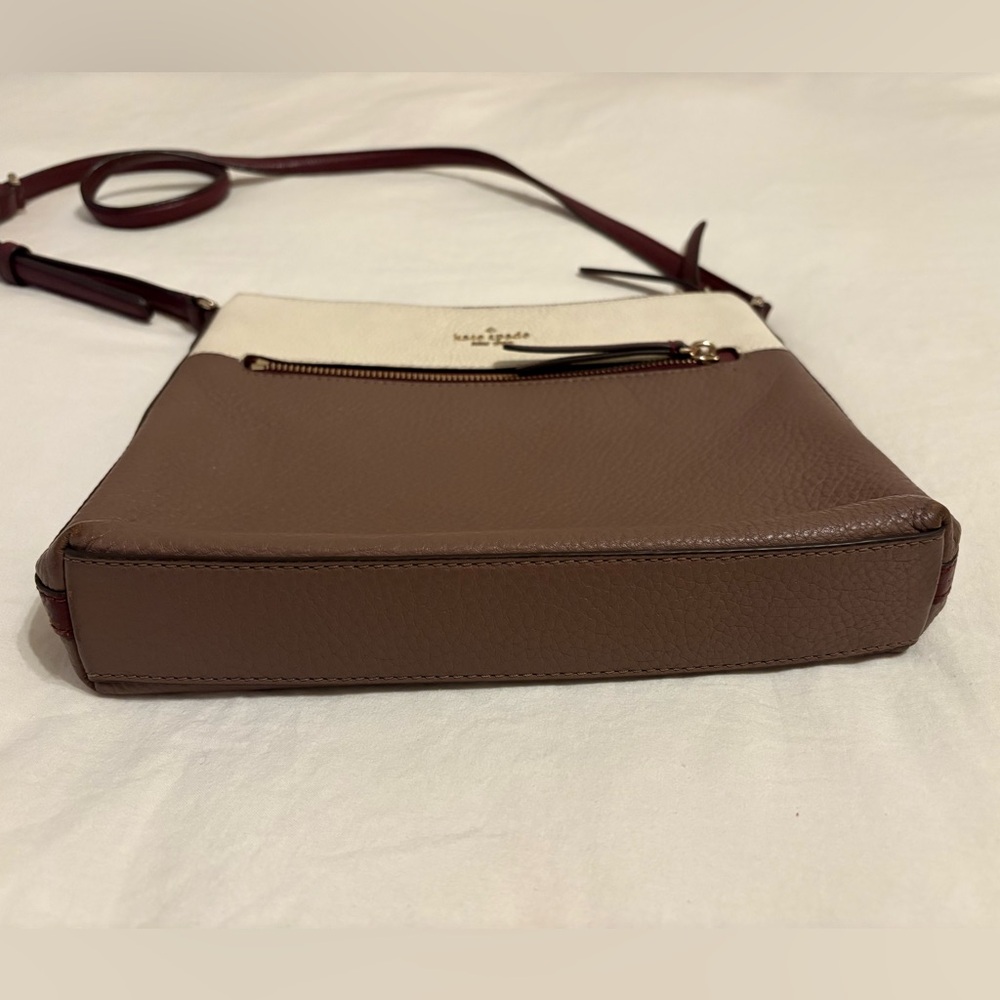 Kate Spade Burgundy, Brown, and Cream Crossbody Bag - Picture 3 of 5